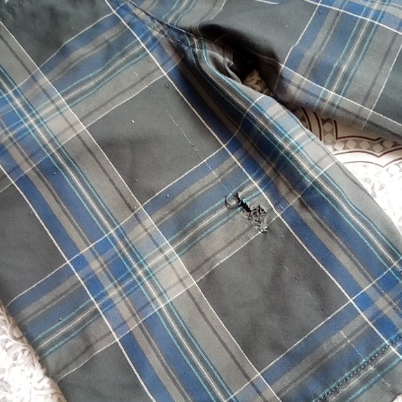 Dark blue plaid tony Hawk shorts - Picture 7 of 12